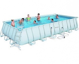 Каркасный прямоугольный бассейн Bestway 56470 BW, 671х366х132см, 26845л, фильтр-насос, лестница, тент